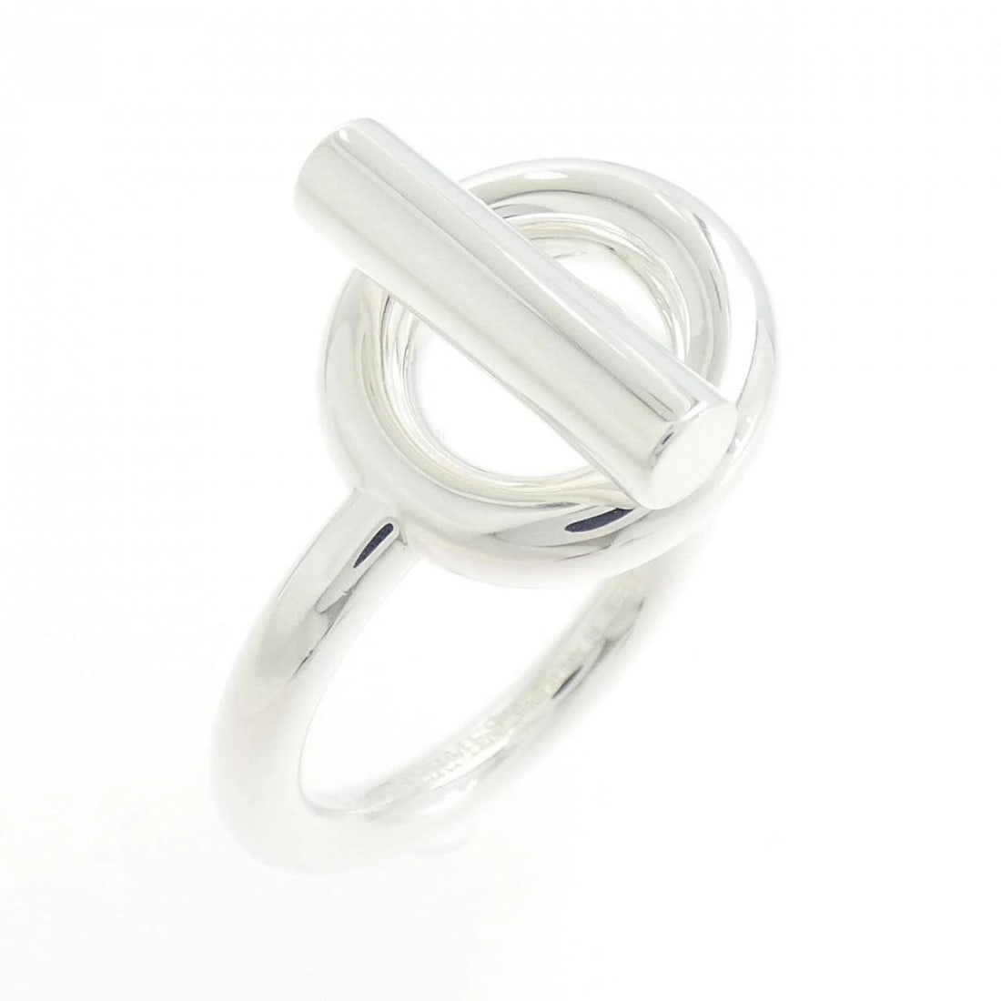 HERMES ECHAPPÉ RING: Hermes Echappé Ring Brand: HERMES Type: Ring Material: 925, Color: Silver Size: US 8 Accessories: None Accessories Notice: When purchasing pre-owned goods, please refer to the photos of th