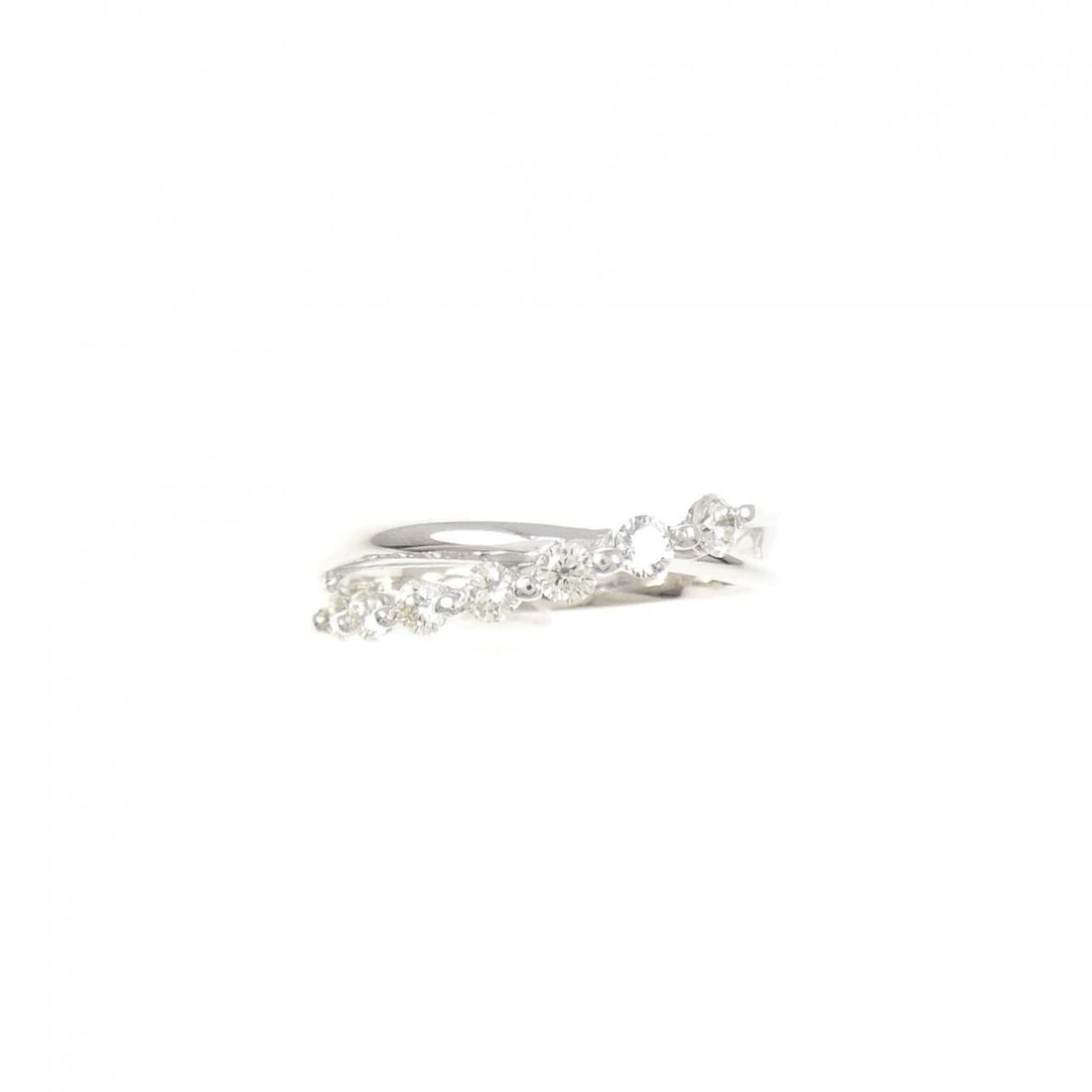 K18WG DIAMOND RING - 2