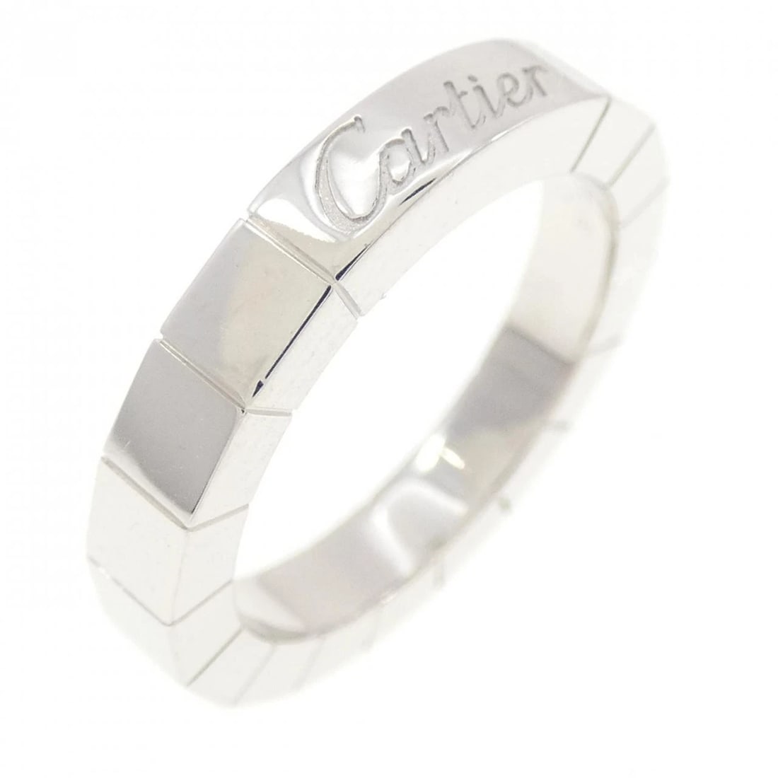 CARTIER LANIERES RING: Cartier Lanieres Ring Brand: Cartier Type: Ring Material: 750 White Gold, Color: White Gold Size: 3.5US US Accessories: None Accessories Notice: When purchasing pre-owned goods, please refer