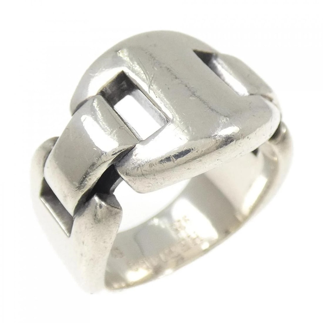 HERMES 925 RING: HERMES 925 Ring Brand: HERMES Type: Ring Material: 925 Silver, Color: Silver Size: 6US US Accessories: None Accessories Notice: When purchasing pre-owned goods, please refer to the photos