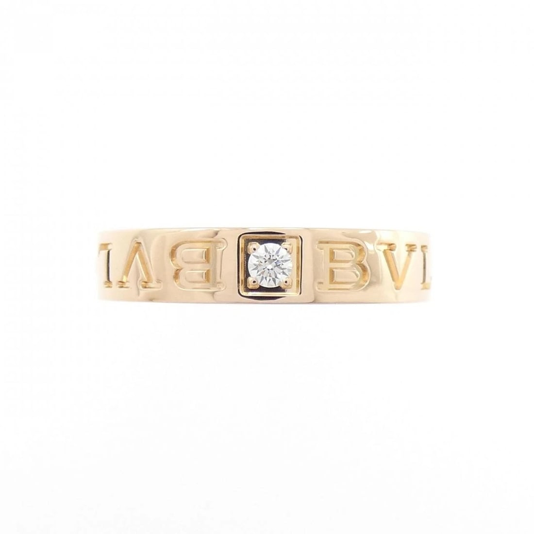 BVLGARI B.ZERO1 RING: BVLGARI B.zero1 Ring Brand: BVLGARI Type: Ring Material: 750 Pink Gold, Main Stone/Creation Natural Color: Pink Gold Size: 4-4.5 (US size) Accessories: None Accessories Notice: When