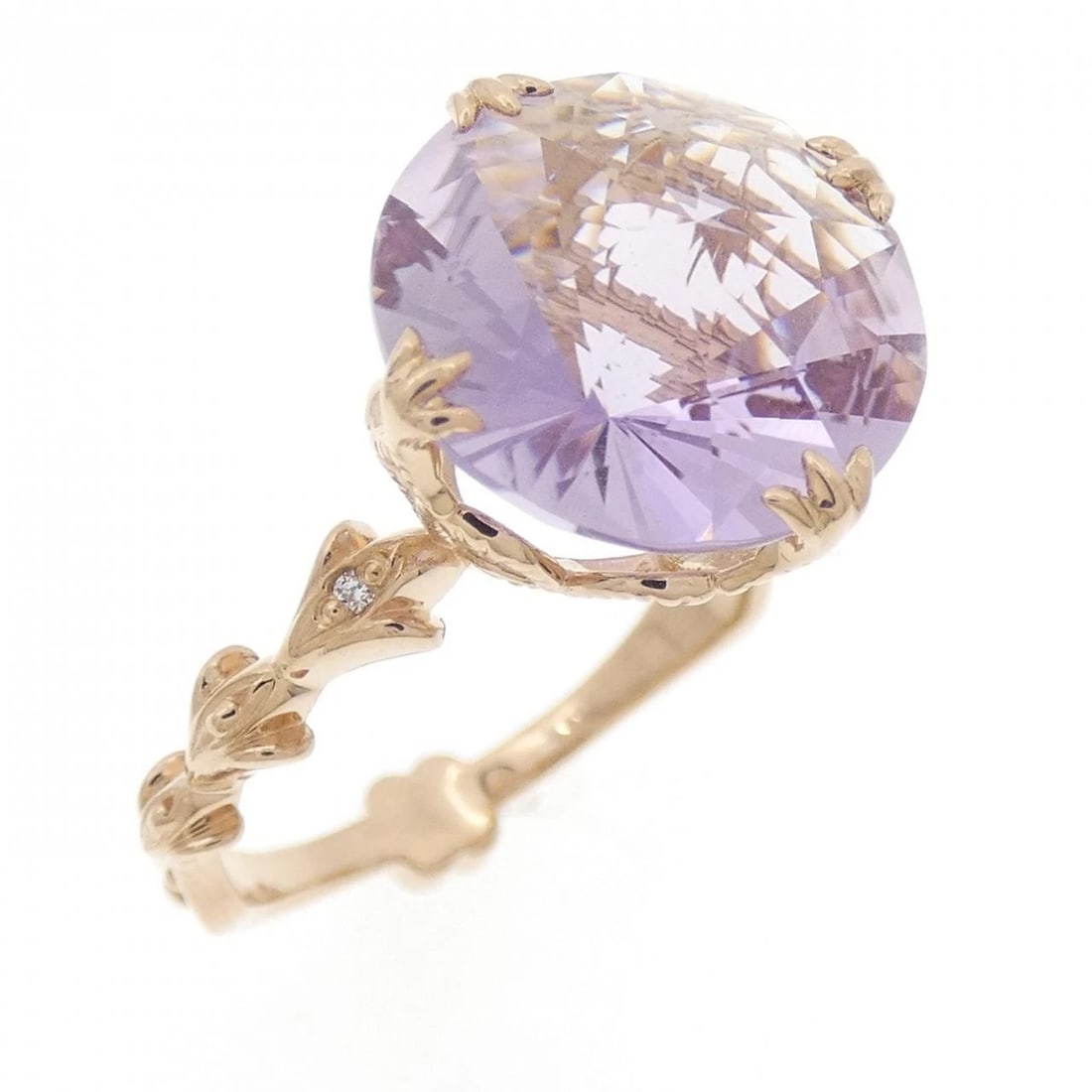 K18PG AMETHYST RING: K18PG Amethyst Ring Brand: Unbranded Type: Ring Material: K18 Pink Gold, Main Stone/Creation amethyst Color: pink gold Size: 8 US Accessories: None Accessories Notice: When purchasing pre-