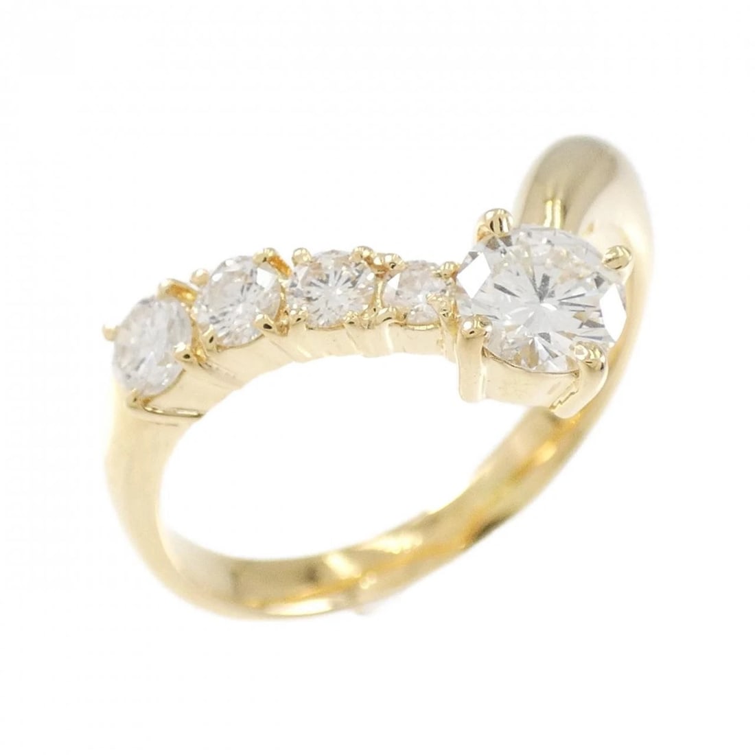 K18YG DIAMOND RING: K18YG Diamond Ring Brand: Unbranded Type: Ring Material: K18 Yellow Gold, Main Stone/Creation Natural Color: Yellow Gold Size: 6 US Accessories: None Accessories Notice: When purchasing pr