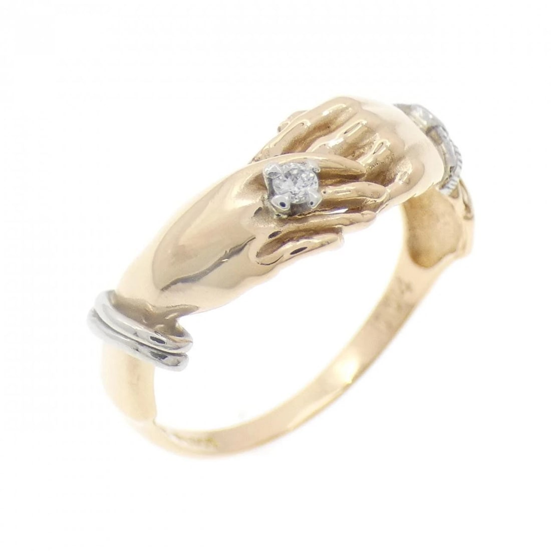 K18YG PT900 DIAMOND RING: K18YG PT900 Diamond Ring Brand: Unbranded Type: Ring Material: K18 Yellow Gold Platinum 900 Platinum, Main Stone/Creation natural Color: Yellow Gold Size: 6.5 US Accessories: None Accessor