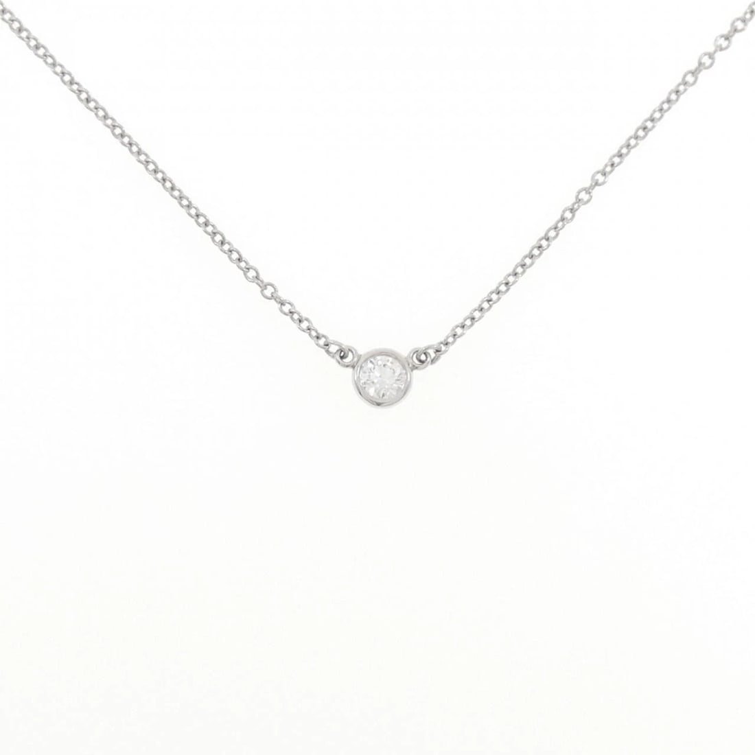 TIFFANY & CO. BY THE YARD NECKLACE: Tiffany & Co. By the Yard Necklace Brand: Tiffany Type: Necklace Material: Platinum 950, Main Stone/Creation Natural Color: White Size: 46cmActualSize Diameter: 3.9mm Chain Max. W: 1.0mm 