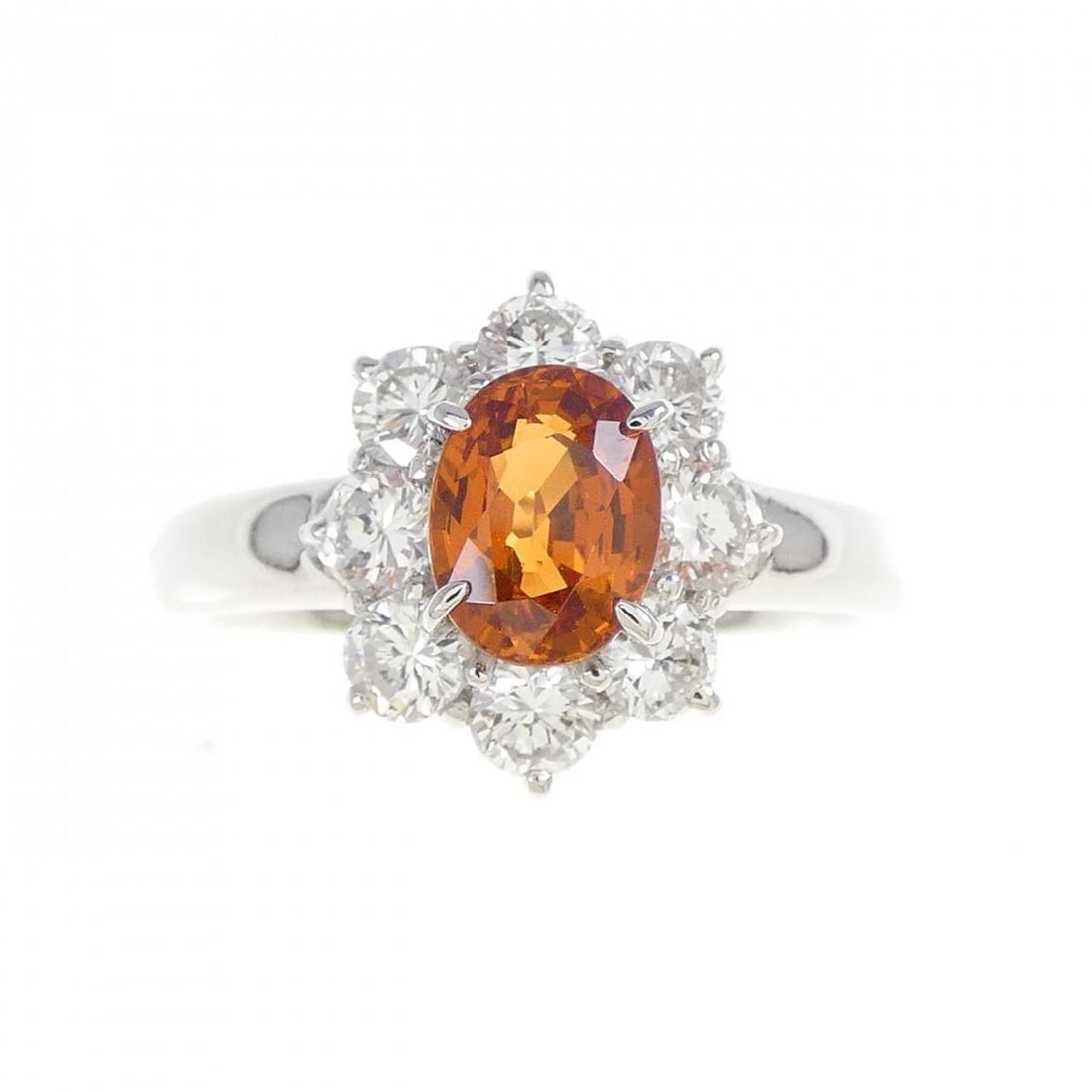 PT900 GARNET RING - 2