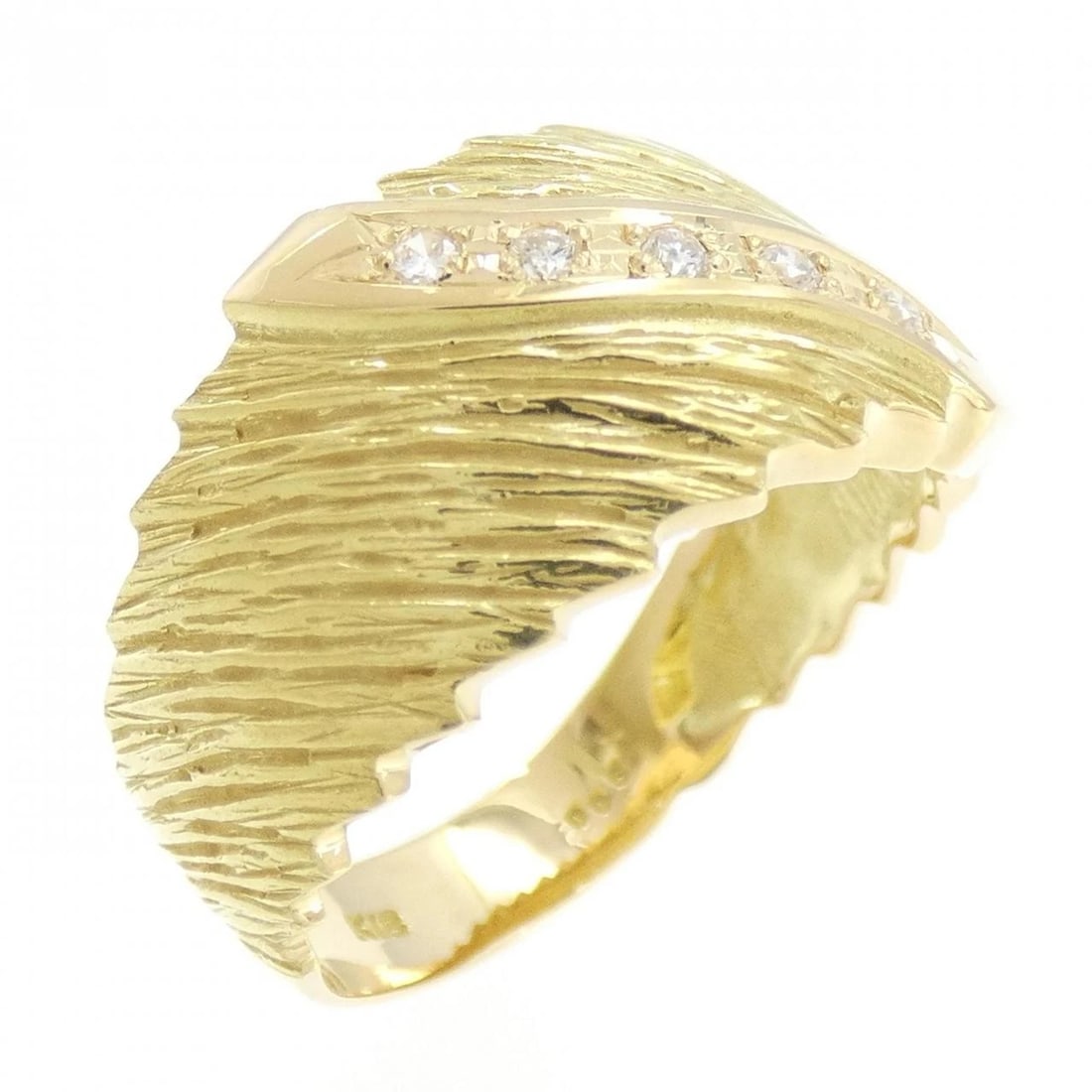 K18YG DIAMOND RING: K18YG Diamond Ring Brand: Unbranded Type: Ring Material: K18 Yellow Gold, Main Stone/Creation natural Color: Yellow Gold Size: 6 US Accessories: None Accessories Notice: When purchasing pr