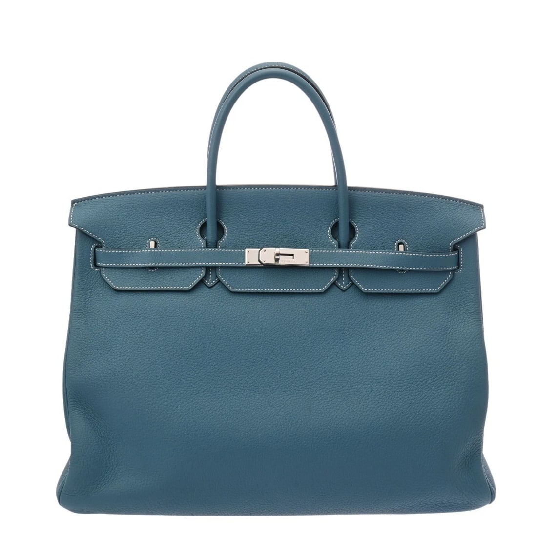 HERMES BIRKIN 40 TAURILLON CLEMENCE BLUE GENE UNISEX HANDBAG HANDBAG: HERMES Birkin 40 Taurillon Clemence Blue gene unisex Handbag Handbag Brand: HERMES Type: Handbag Material: Taurillon Clemence Color: Blue gene × SilverMetal Size: H:about 12.0inch W:about 15.4inc