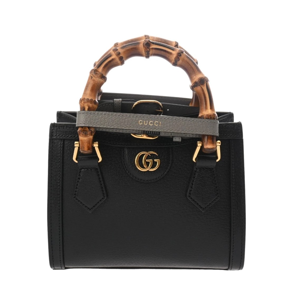 GUCCI MINI TOTE BAG 2WAY DIANA LEATHER BLACK HANDBAG HANDBAG (1 of 8)