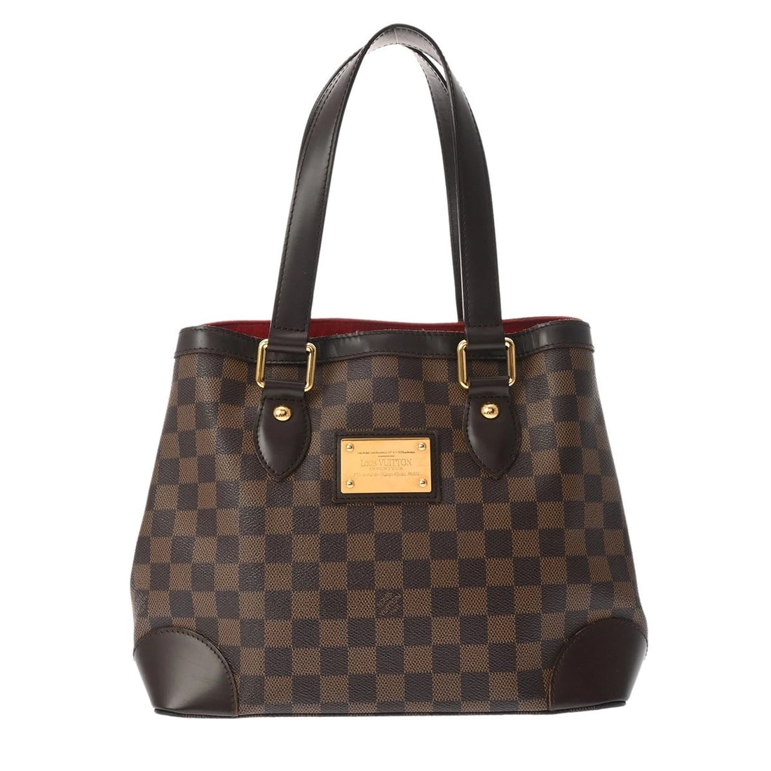 LOUIS VUITTON HAMPSTEAD PM DAMIER CANVAS EBENE TOTE BAG TOTE BAG: LOUIS VUITTON Hampstead PM Damier canvas Ebene Tote Bag Tote Bag Brand: LOUIS VUITTON Type: Tote Bag Material: Damier canvas Color: Ebene Size: H:about 9.4inch W:about 11.2inch D:about 6.9inch Han