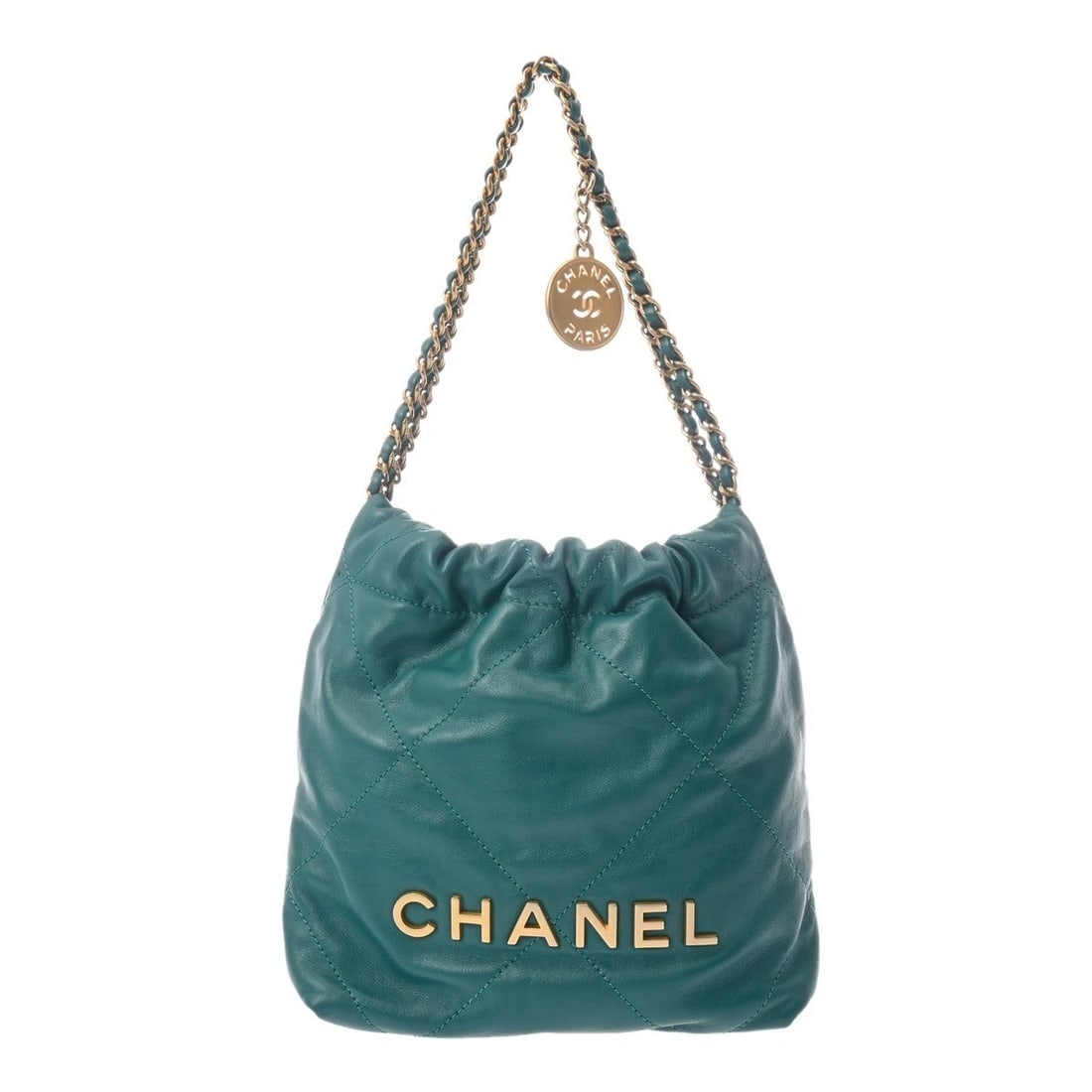 CHANEL MINI HANDBAG GREEN HANDBAG HANDBAG: CHANEL Mini Handbag green Handbag Handbag Brand: CHANEL Type: Handbag Material: Shiny calfskin Color: green × Gold Metal Size: H:about 7.5inch W:about 7.9inch (maximum) D:about 2.4inch Shoulder:a