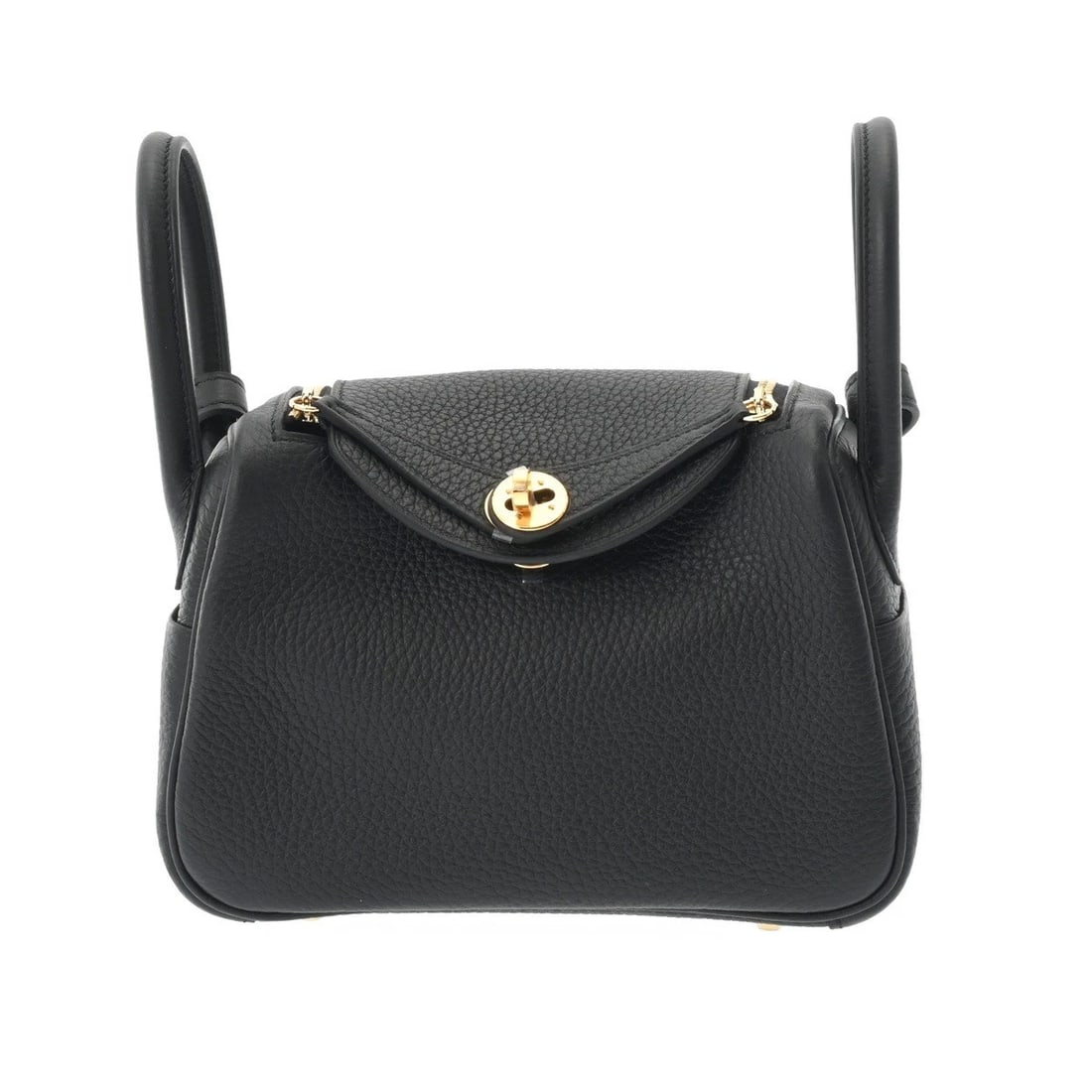 HERMES LINDY MINI 2 TAURILLON CLEMENCE BLACK SHOULDER BAG SHOULDER BAG (1 of 8)