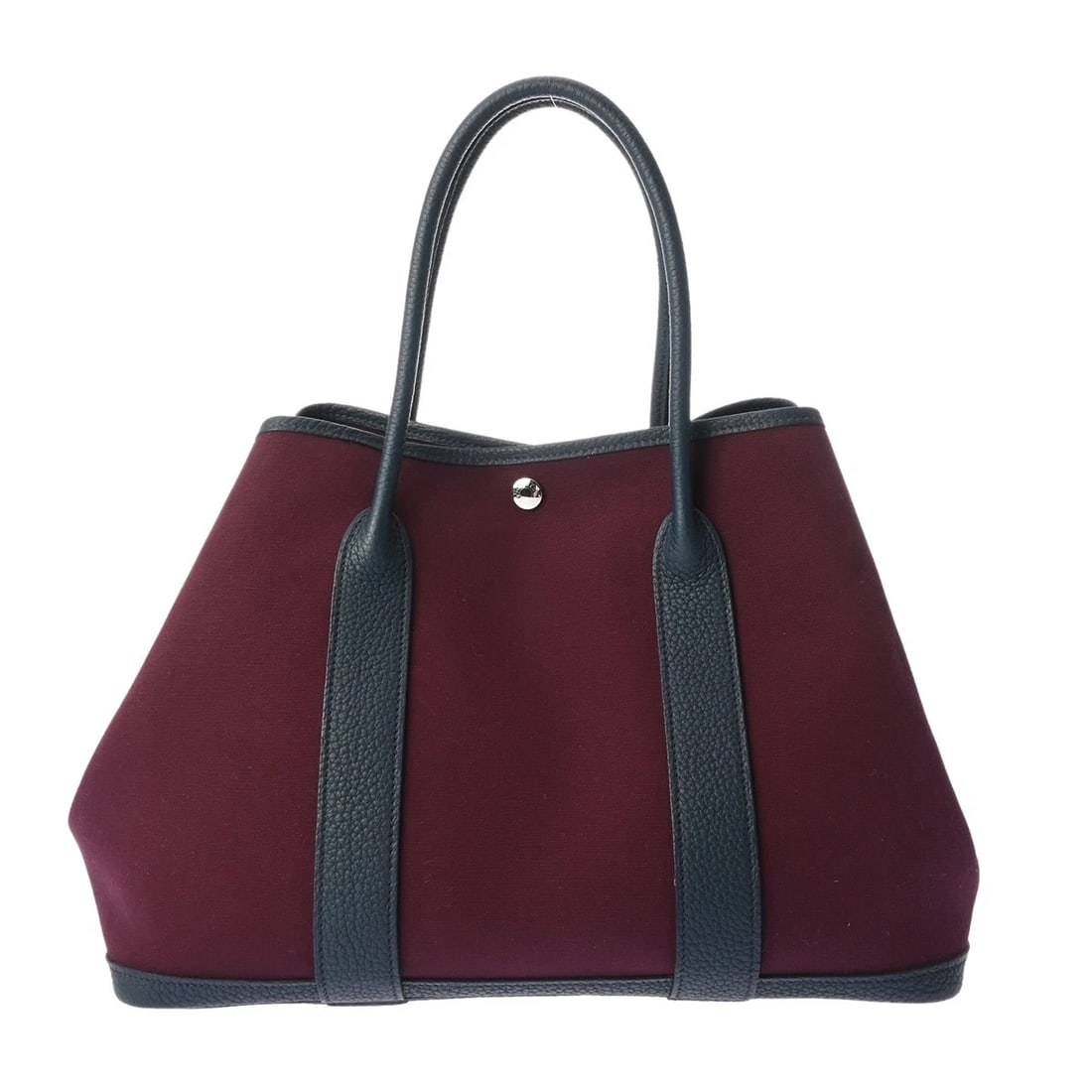 HERMES GARDEN PARTY PM TOWAR OFFICIER/NEGONDA CASSIS / BLUE NUI HANDBAG HANDBAG (1 of 9)