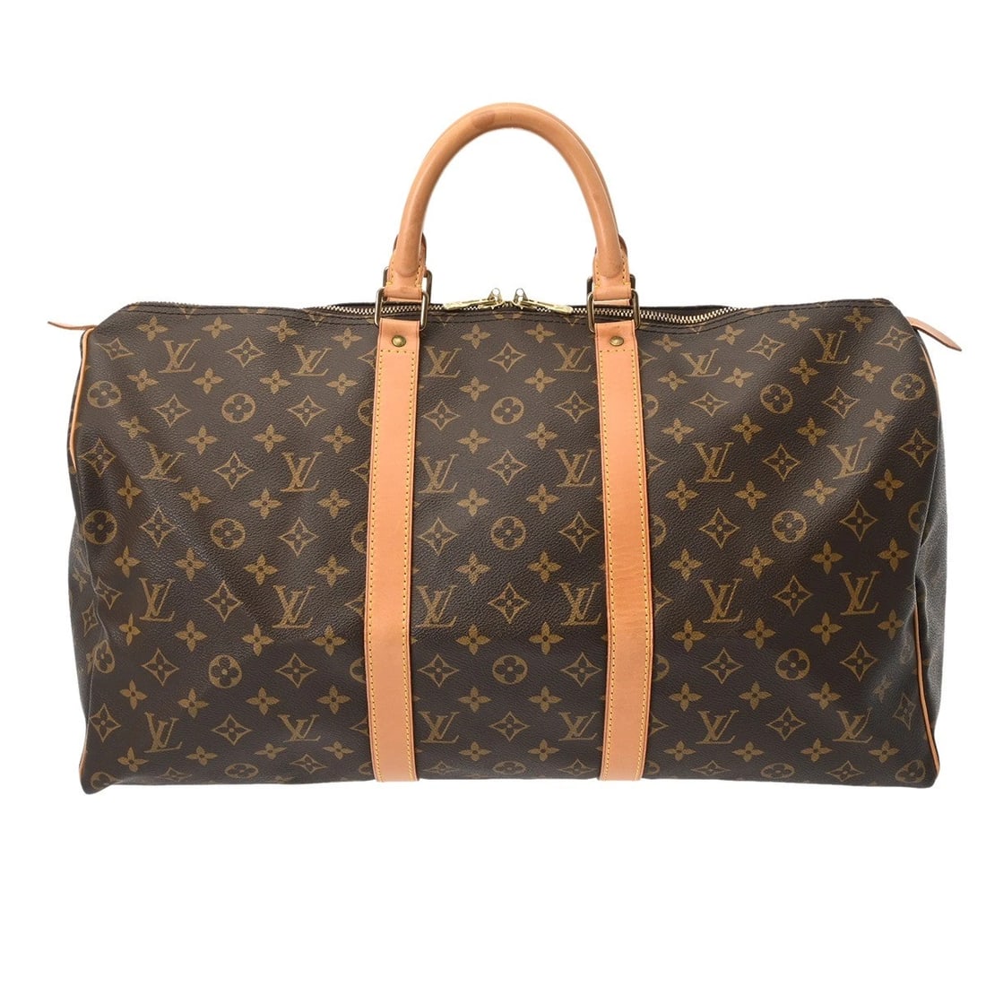 LOUIS VUITTON KIEPOL 50 MONOGRAM CANVAS BROWN UNISEX BOSTON BAG BOSTON BAG (1 of 9)