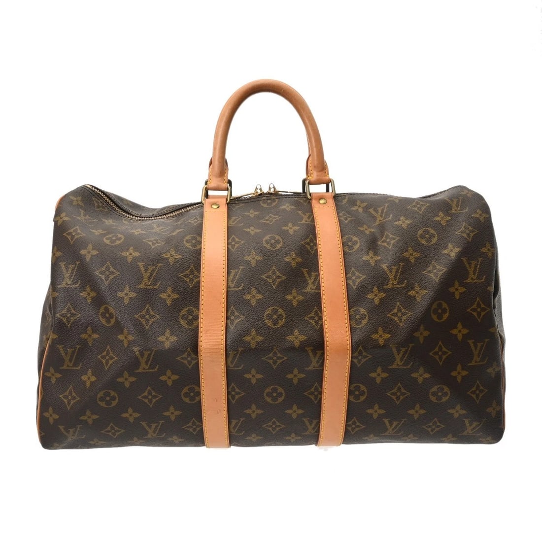 LOUIS VUITTON KIEPOL 45 MONOGRAM CANVAS BROWN UNISEX BOSTON BAG BOSTON BAG (1 of 8)