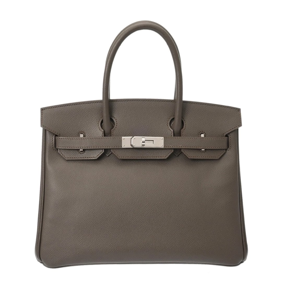 HERMES BIRKIN 30 VEAU EPSOM ETHANE HANDBAG HANDBAG: HERMES Birkin 30 Veau Epsom Ethane Handbag Handbag Brand: HERMES Type: Handbag Material: Veau Epsom Color: Ethane × SilverMetal Size: H:about 9.4inch W:about 11.8inch (Bottom) D:about 5.9inch Ac