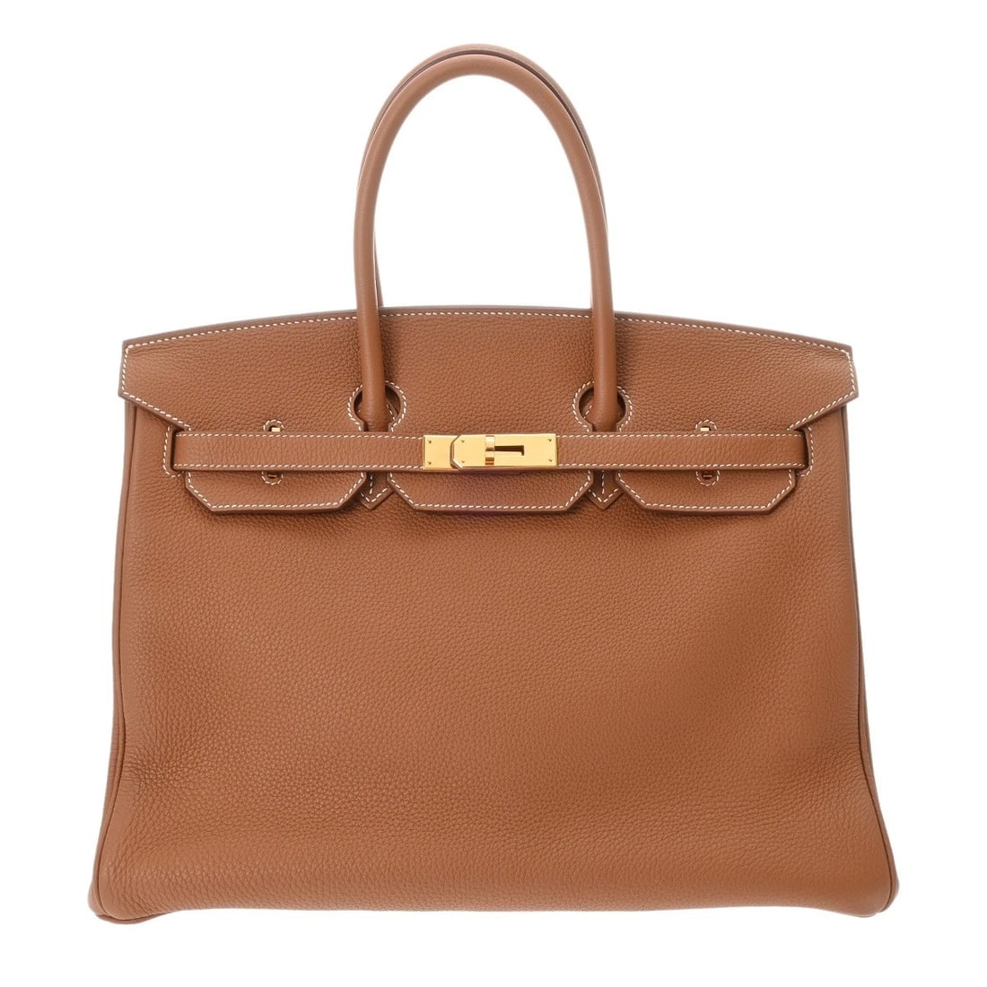 HERMES BIRKIN 35 TOGO GOLD UNISEX HANDBAG HANDBAG: HERMES Birkin 35 Togo gold unisex Handbag Handbag Brand: HERMES Type: Handbag Material: Togo Color: gold × Gold Metal Size: H:about 9.8inch W:about 13.8inch D:about 7.1inch Accessories: None <