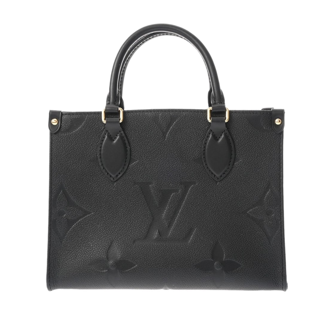 LOUIS VUITTON ON THE GO PM 2WAY MONOGRAM HANDBAG: LOUIS VUITTON On the Go PM 2WAY Monogram Handbag Brand: LOUIS VUITTON Type: Handbag Material: leather Color: Noir Size: H:about 7.5inch W:about 9.8inch D:about 3.9inch Shoulder:about 44.1inch