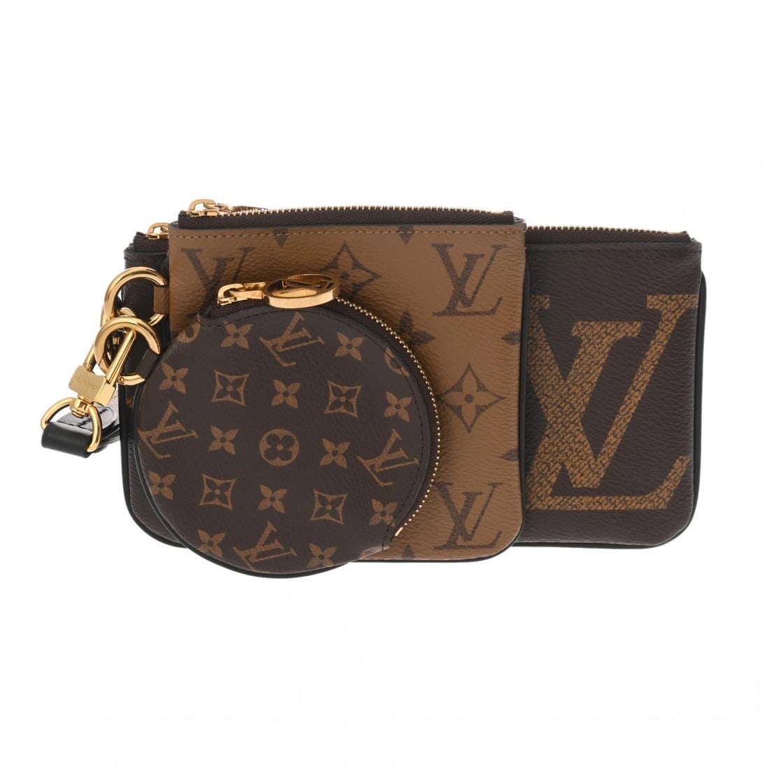 LOUIS VUITTON POCHETTE TRIO MONOGRAM ACCESSORY POUCH (1 of 10)