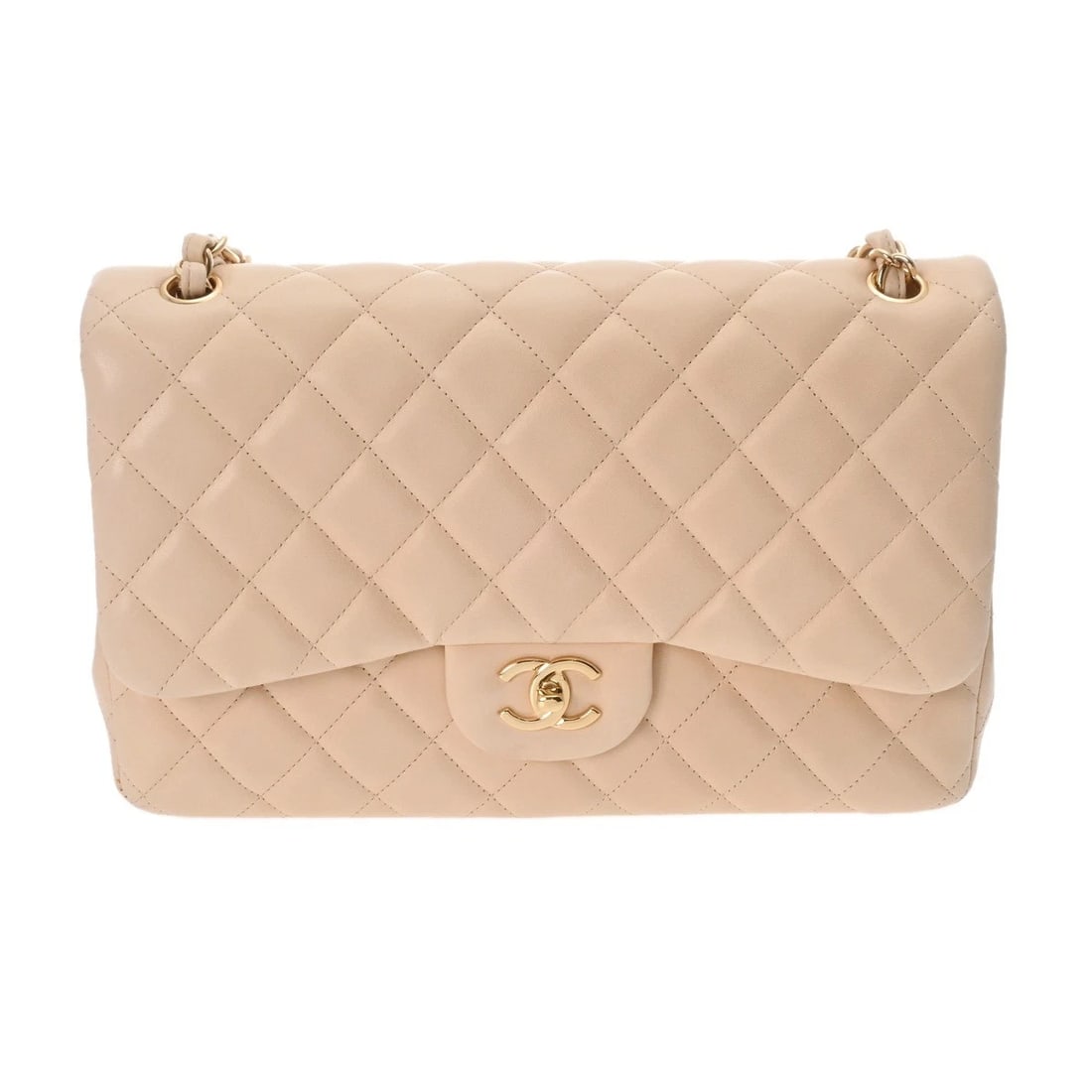 CHANEL W FLAP CHAINSHOULDER 30 MATRASSE LAMBSKIN BEIGE SHOULDER BAG SHOULDER BAG: CHANEL W flap ChainShoulder 30 Matrasse lambskin beige Shoulder Bag Shoulder Bag Brand: CHANEL Type: Shoulder Bag Material: lambskin Color: beige × Gold Metal Size: H:about 7.5inch W:about 11.8in
