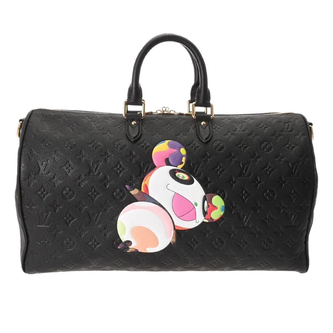 LOUIS VUITTON LVXTM KEEPALL BANDOULIERE 45 MONOGRAM EMPREINTE BOSTON BAG: LOUIS VUITTON LVxTM Keepall Bandouliere 45 Monogram Empreinte Boston bag Brand: LOUIS VUITTON Type: Boston bag Material: Monogram Empreinte Color: Noir Size: H:about 10.6inch W:about 17.7inch (Bot