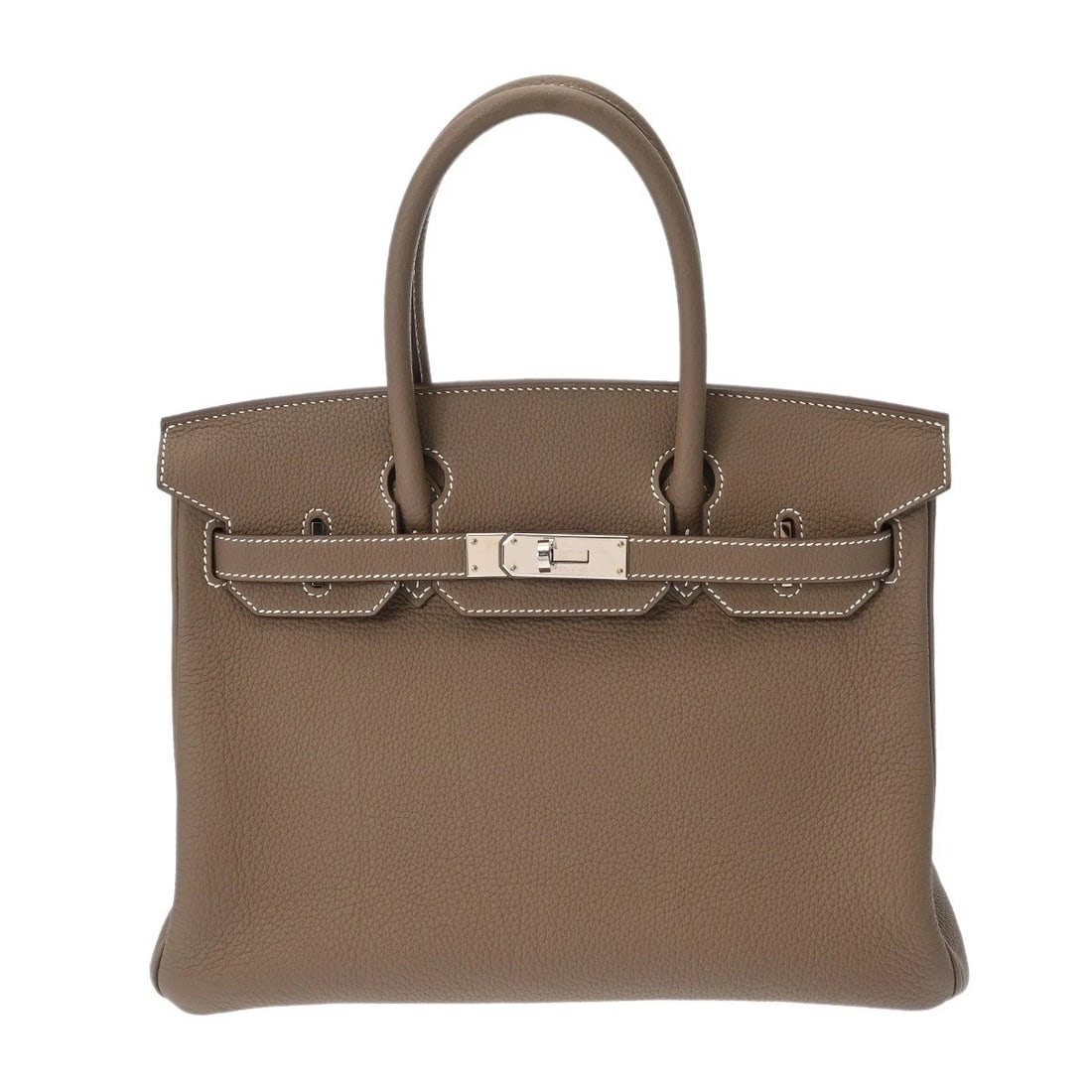 HERMES BIRKIN 30 TOGO ETOPE HANDBAG HANDBAG: HERMES Birkin 30 Togo Etope Handbag Handbag Brand: HERMES Type: Handbag Material: Togo Color: Etope × SilverMetal Size: H:about 9.8inch (maximum) W:about 11.8inch D:about 5.9inch 