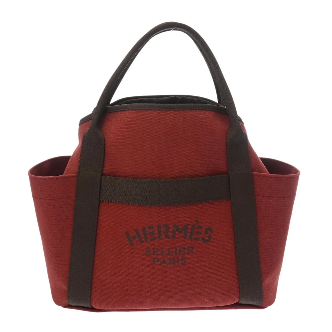 HERMES SUCKED PANSAGE GROOM ROUGE ASH/CHOCOLAT UNISEX 2WAY BAG 2WAY BAG: HERMES Sucked Pansage Groom Rouge ash/Chocolat unisex 2WAY bag 2WAY bag Brand: HERMES Type: 2WAY bag Material: Toile Chevron/Bridle Leather Color: Rouge ash/Chocolat × SilverMetal Size: