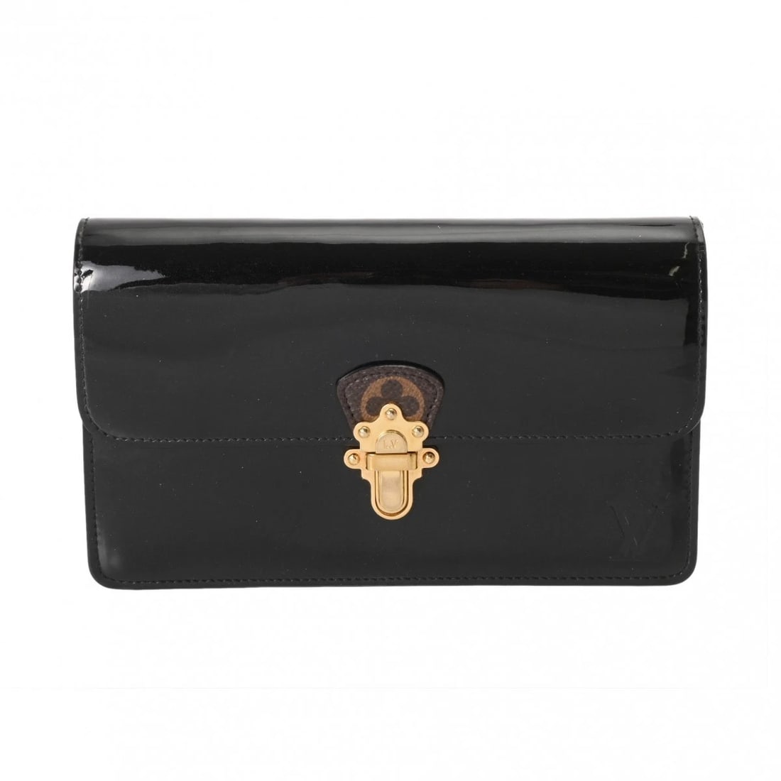 LOUIS VUITTON PORTEFEUILLE CHERRY WOOD MONOGRAM VERNIS SHOULDER BAG (1 of 8)