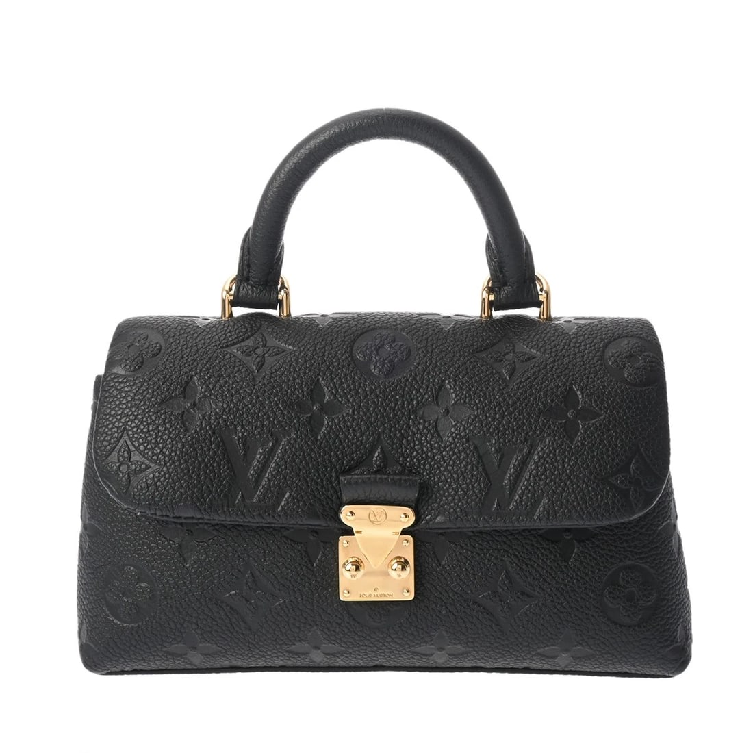 LOUIS VUITTON NANO MADELEINE MONOGRAM EMPREINTE SHOULDER BAG: LOUIS VUITTON Nano Madeleine Monogram Empreinte Shoulder Bag Brand: LOUIS VUITTON Type: Shoulder Bag Material: leather Color: Noir Size: H:about 4.5inch W:about 7.7inch (Bottom) D:about 2.2inch Sh
