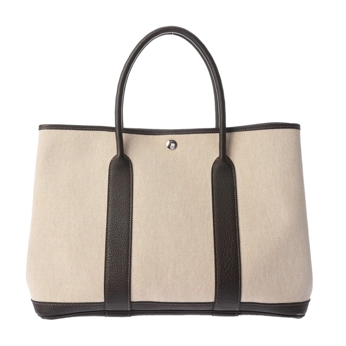 HERMES GARDEN PARTY PM TOWER ASH/BUFFEL SKIPPER ECRU/MARRON HANDBAG HANDBAG (1 of 9)