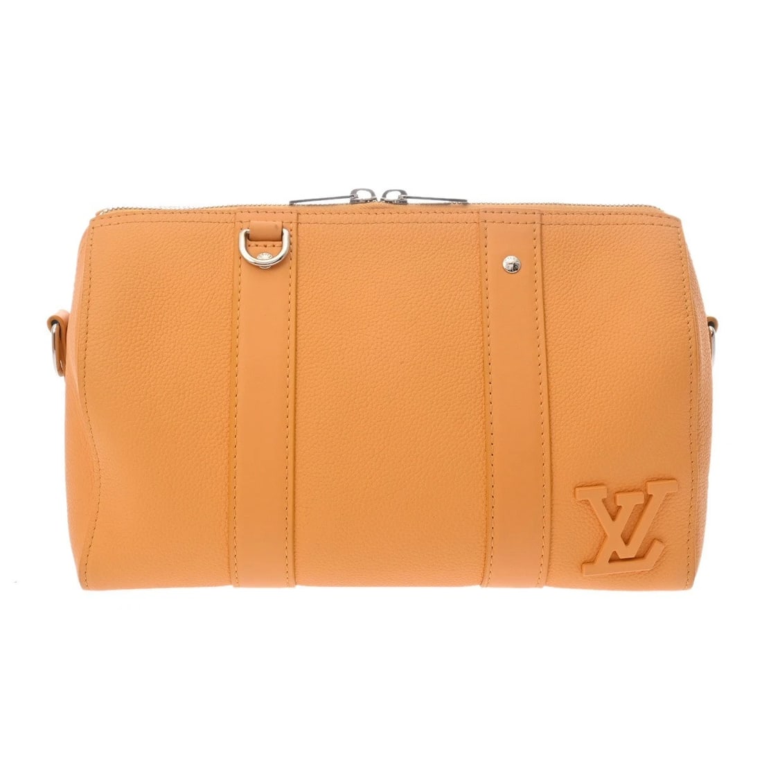 LOUIS VUITTON LV AEROGRAM CITY KEEPALL LV AEROGRAM SHOULDER BAG: LOUIS VUITTON LV Aerogram City Keepall LV Aerogram Shoulder Bag Brand: LOUIS VUITTON Type: Shoulder Bag Material: Grain Calfskin Leather Color: saffron Size: H:about 6.7inch W:about 10.6inch D:abo