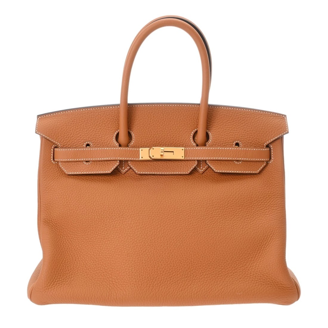 HERMES BIRKIN 35 TOGO TOFFEE UNISEX HANDBAG HANDBAG: HERMES Birkin 35 Togo Toffee unisex Handbag Handbag Brand: HERMES Type: Handbag Material: Togo Color: Toffee × Gold Metal Size: H:about 11.2inch W:about 13.8inch D:about 7.5inch Accessories: Non