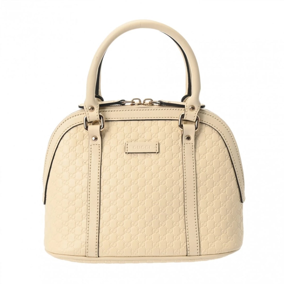 GUCCI 2WAY MICRO GUCCISIMA LEATHER IVORY HANDBAG HANDBAG (1 of 8)