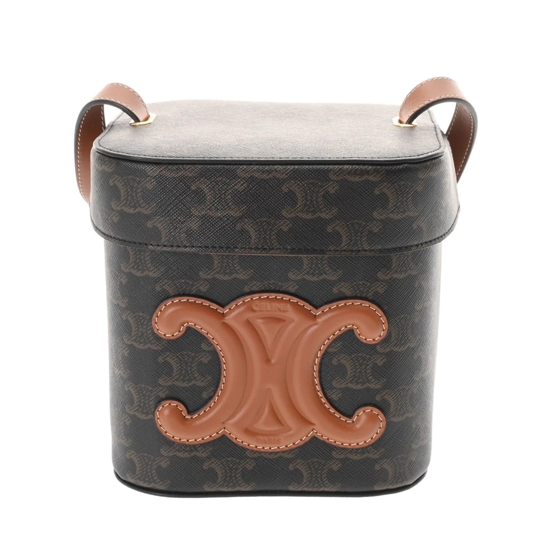 CELINE MEDIUM BOX CUIL TRIOMPHE TAN SHOULDER BAG SHOULDER BAG (1 of 8)