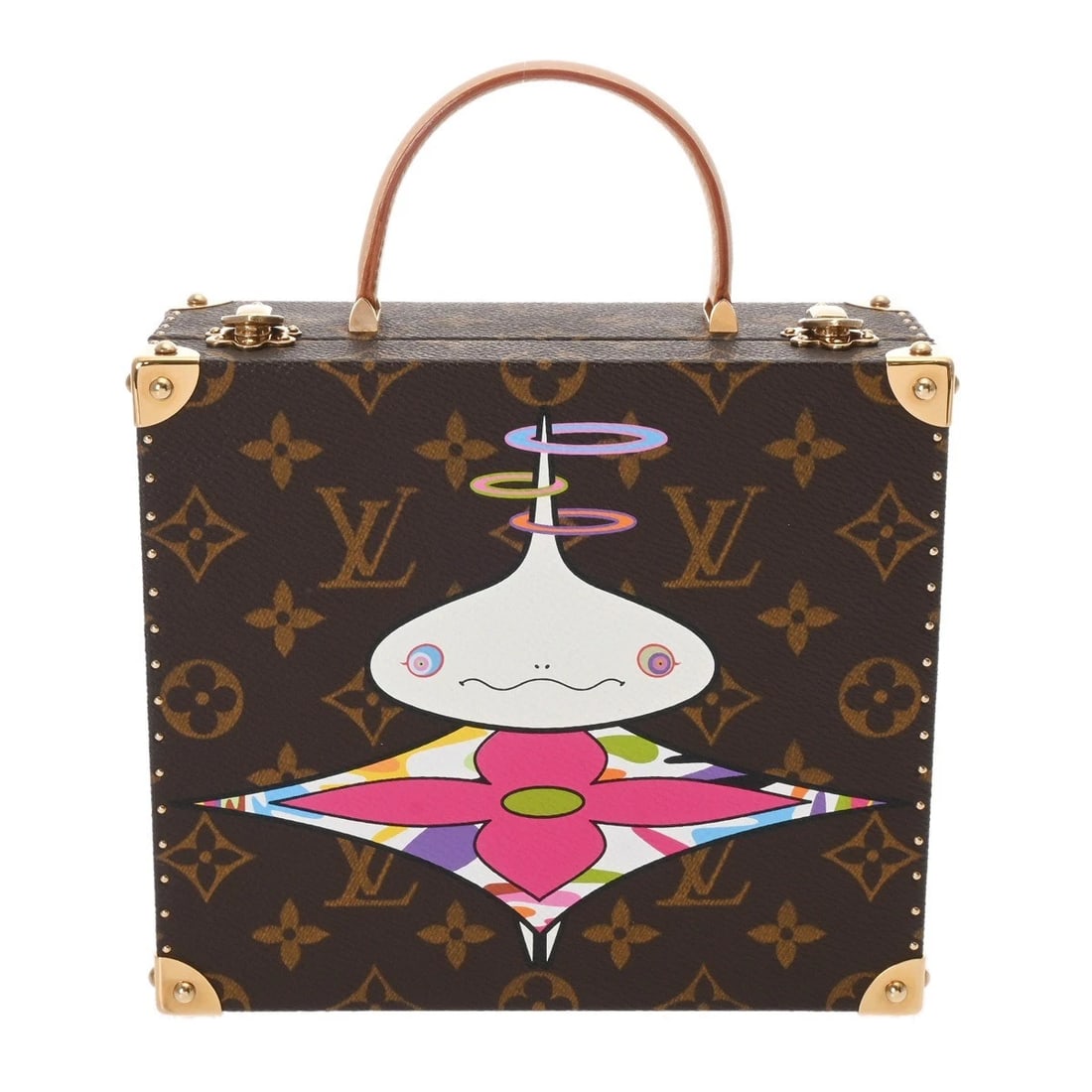 LOUIS VUITTON JEWELRY BOX HANDBAG: LOUIS VUITTON Jewelry box Handbag Brand: LOUIS VUITTON Type: Handbag Material: Monogram canvas Color: Brown Size: H:about 6.3inch W:about 7.3inch D:about 3.0inch Shoulder:about 50.8inch (maximum)