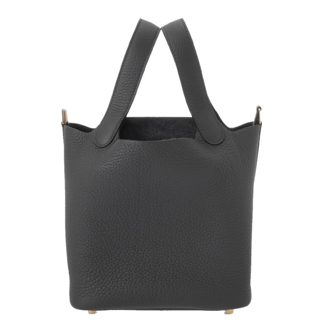 HERMES PICOTIN LOCK PM ECLAT 2 TAURILLON CLEMENCE HANDBAG: HERMES Picotin Lock PM Eclat 2 Taurillon Clemence Handbag Brand: HERMES Type: Handbag Material: Taurillon Clemence/Vaux Swift Color: Grimist/Black × Champagne Gold Metal Size: H:about 7.1inch