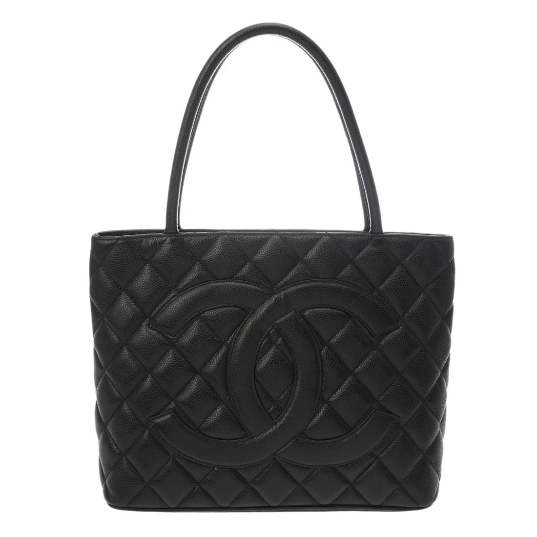 CHANEL RE-ISSUE TOTE MATRASSE CAVIAR SKIN BLACK TOTE BAG TOTE BAG: CHANEL Re-issue Tote Matrasse Caviar skin black Tote Bag Tote Bag Brand: CHANEL Type: Tote Bag Material: Caviar skin Color: black × Gold Metal Size: H:about 9.4inch W:about 11.6inch (Bottom) D:ab