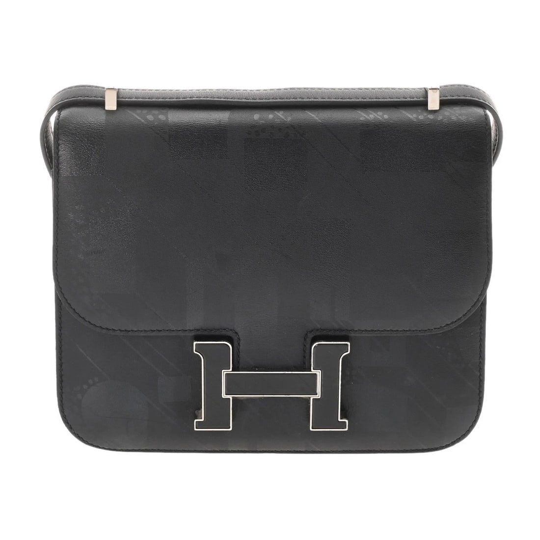 HERMES CONSTANCE BLACK SHOULDER BAG SHOULDER BAG: HERMES Constance black Shoulder Bag Shoulder Bag Brand: HERMES Type: Shoulder Bag Material: Vaud Sombrero Color: black × SilverMetal Size: H:about 5.9inch W:about 7.1inch D:about 1.0inch