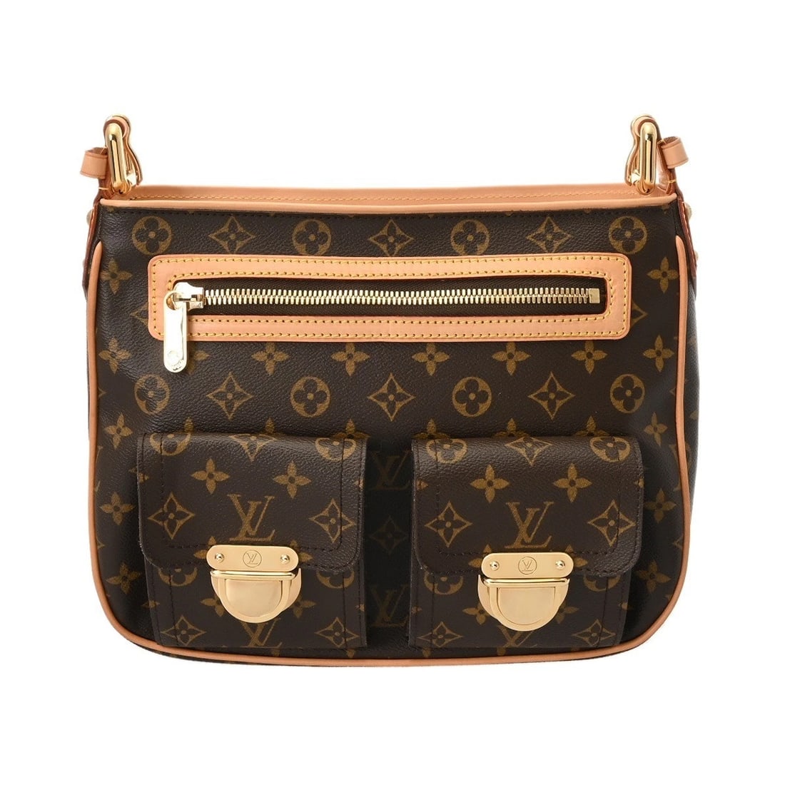 LOUIS VUITTON HUDSON GM MONOGRAM CANVAS SHOULDER BAG: LOUIS VUITTON Hudson GM Monogram canvas Shoulder Bag Brand: LOUIS VUITTON Type: Shoulder Bag Material: Monogram canvas Color: Brown Size: H:about 9.4inch W:about 12.2inch D:about 3.5inch
