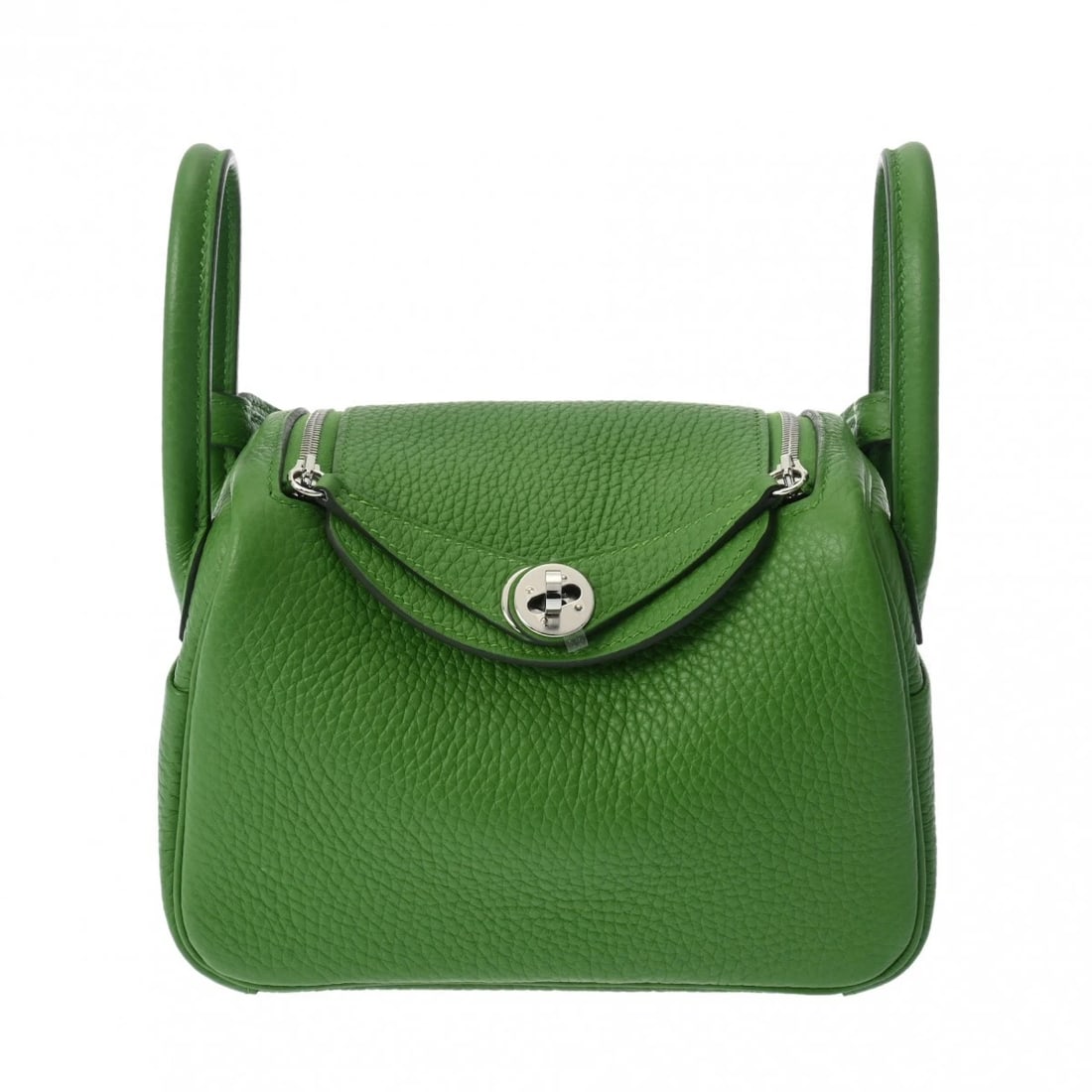 HERMES LINDY MINI TAURILLON CLEMENCE VERT YUCCA SHOULDER BAG SHOULDER BAG (1 of 9)