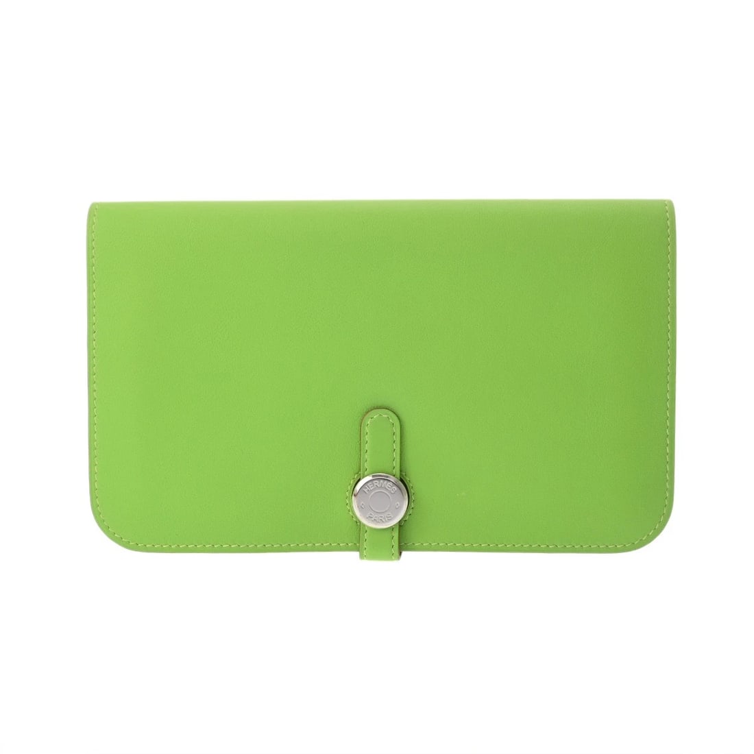 HERMES DOGON GM VAUX SWIFT APPLE GREEN PURSE PURSE (1 of 8)