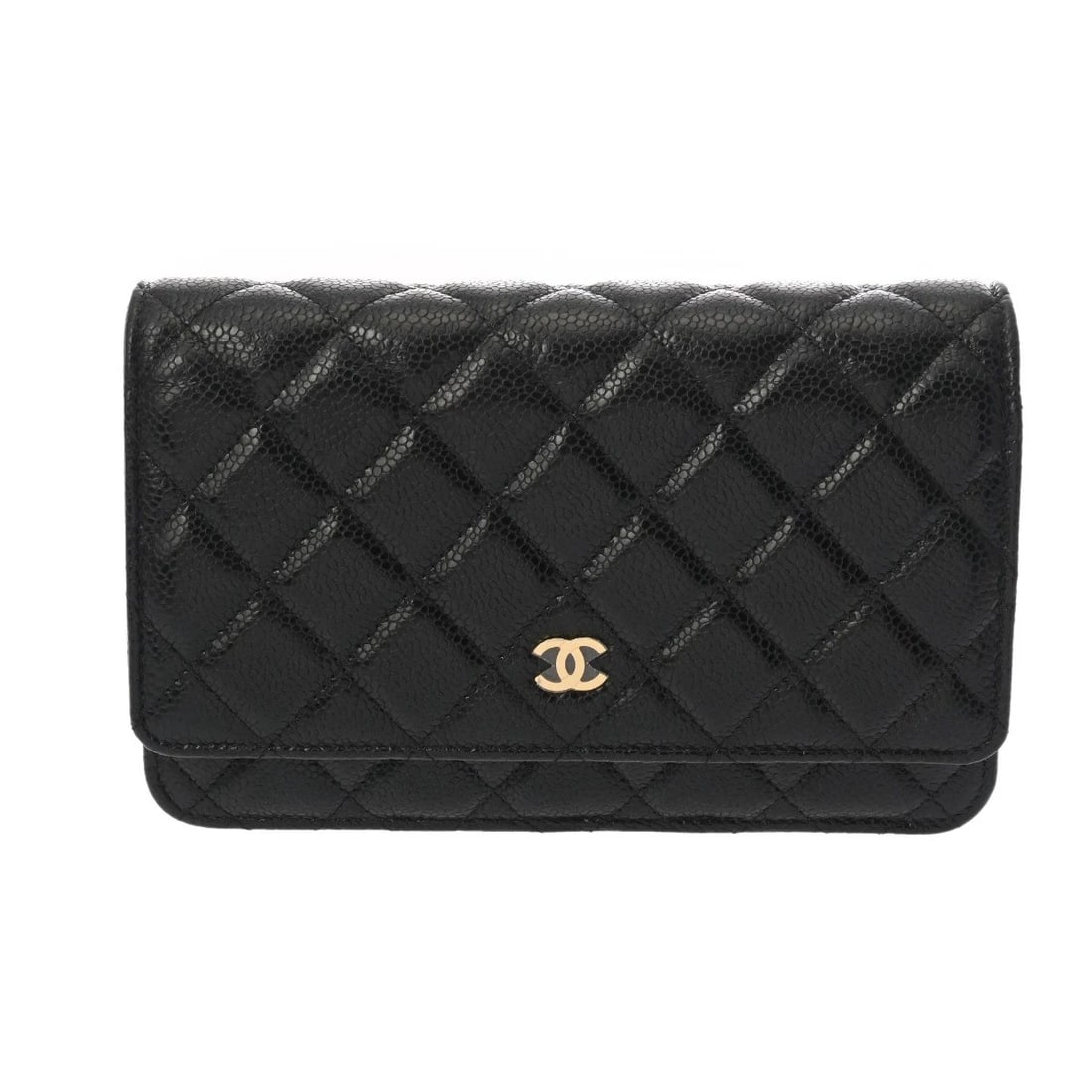 CHANEL CLASSIC CHAIN WALLET MATRASSE BLACK SHOULDER BAG SHOULDER BAG: CHANEL Classic Chain Wallet Matrasse black Shoulder Bag Shoulder Bag Brand: CHANEL Type: Shoulder Bag Material: Grained calfskin Color: black × Gold Metal Size: H:about 4.7inch W:about 7.5inch D: