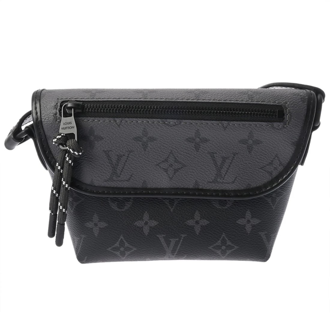 LOUIS VUITTON PULSE WEARABLE WALLET SHOULDER BAG: LOUIS VUITTON Pulse Wearable Wallet Shoulder Bag Brand: LOUIS VUITTON Type: Shoulder Bag Material: Monogram canvas Color: Black Grey Size: H:about 5.7inch W:about 5.7inch (Bottom) D:about 2.0inch