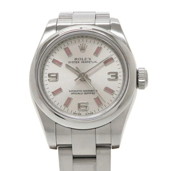 ROLEX OYSTER PERPETUAL WATCH: ROLEX Oyster Perpetual Watch Brand: ROLEX Type: N/A Material: Band Material Ss Stainless Steel, Case Material N/A Color: Band Color N/A Size: Band Size none, Case Size 26mm Accessories: None <