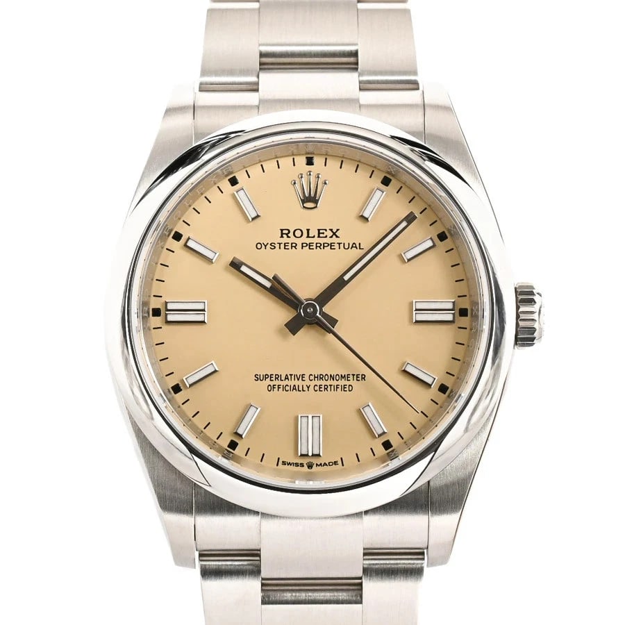 ROLEX OYSTER PERPETUAL WATCH: ROLEX Oyster Perpetual Watch Brand: ROLEX Type: N/A Material: Band Material Stainless Steel/Bracelet, Case Material N/A Color: Band Color N/A Size: Band Size none, Case Size 36mm Accessories: Non
