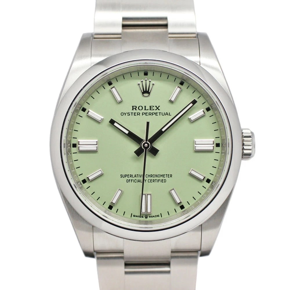 ROLEX OYSTER PERPETUAL WATCH: ROLEX Oyster Perpetual Watch Brand: ROLEX Type: N/A Material: Band Material Ss, Case Material Sapphire Crystal Color: Band Color N/A Size: Band Size 17.5cm, Case Size 36mm (excluding crown) Acces