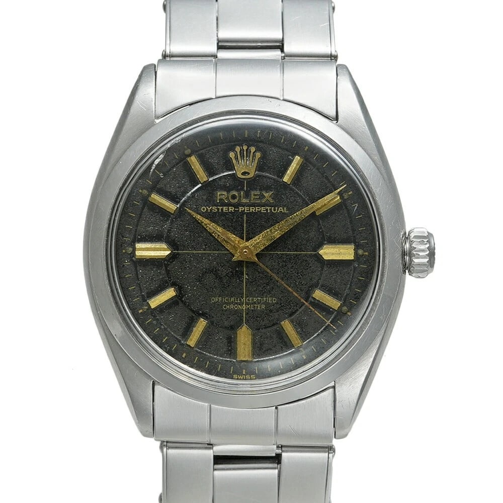 ROLEX OYSTER PERPETUAL BLACK WATCH (1 of 3)