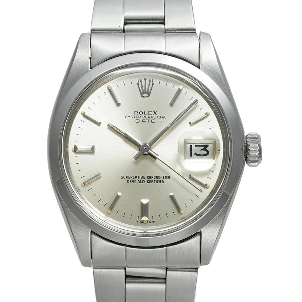 ROLEX OYSTER PERPETUAL SILVER WATCH (1 of 3)