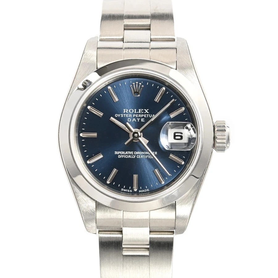ROLEX OYSTER PERPETUAL BLUE WATCH (1 of 4)