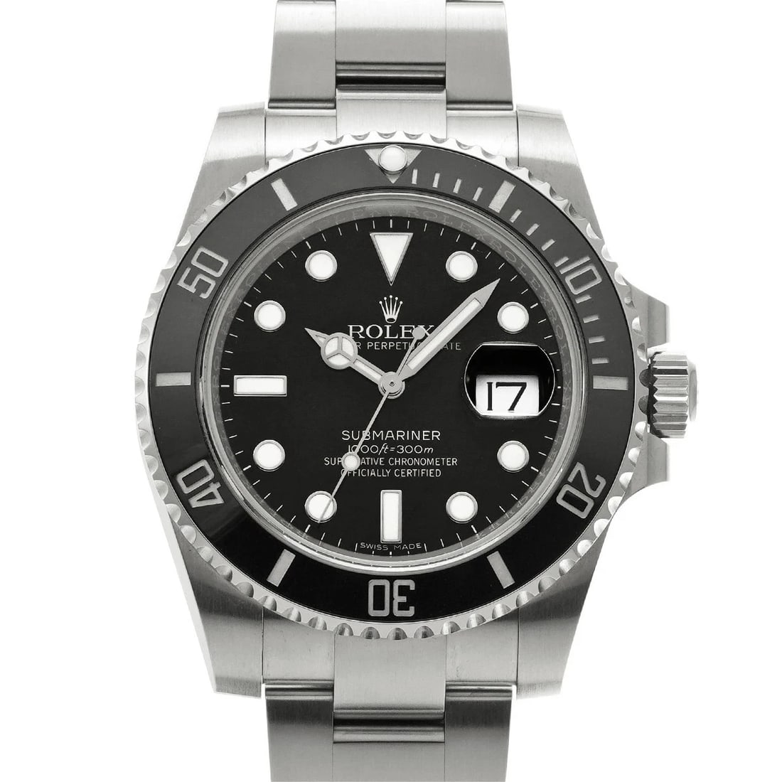ROLEX SUBMARINER BLACK WATCH: ROLEX Submariner Black Watch Brand: ROLEX Type: N/A Material: Band Material Stainless, Case Material Sapphire Crystal Color: Band Color Black Size: Band Size none, Case Size 40×40mm Accessories: